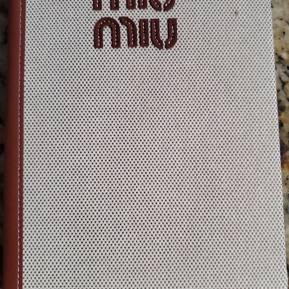 Miu Miu Cream and Brown Journal